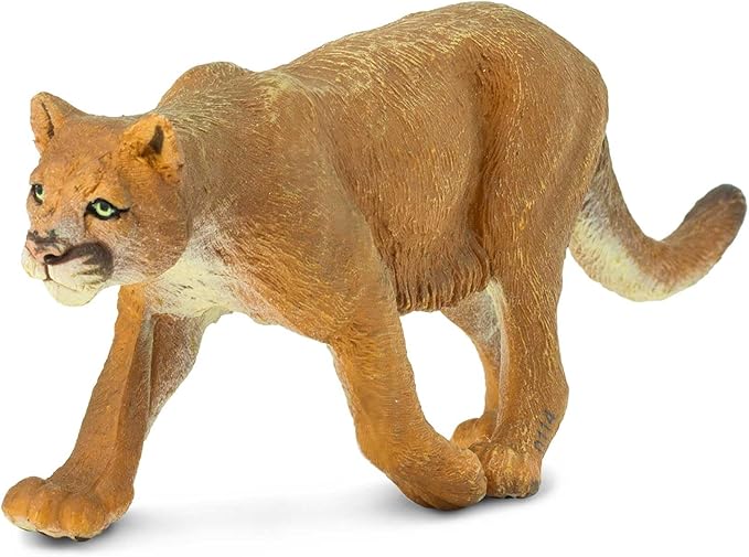 Safari Ltd. Mountain Lion Figurine - Realistic 5.5" Hand-Painted Wildlife Figure - Educational Toy for Boys, Girls & Kids Ages 3+