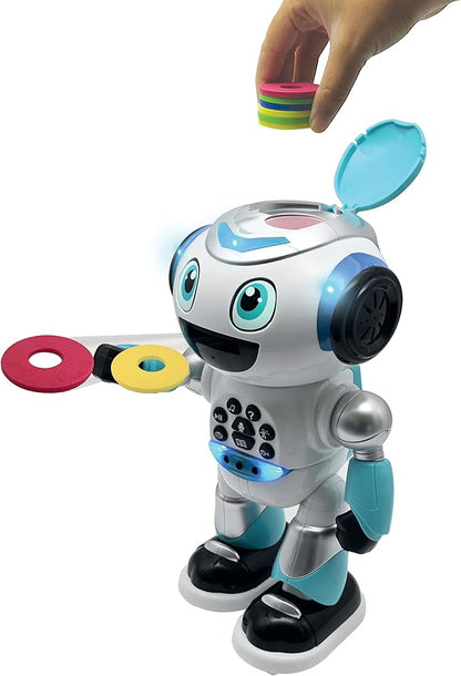 LEXiBOOK - Powerman Advance - Remote Control Robot, Interactive and Educational Toy for Children, Walks, Dances, Plays Music, Makes and Tells Stories, Educational quizzes, STEM programmable - ROB28EN