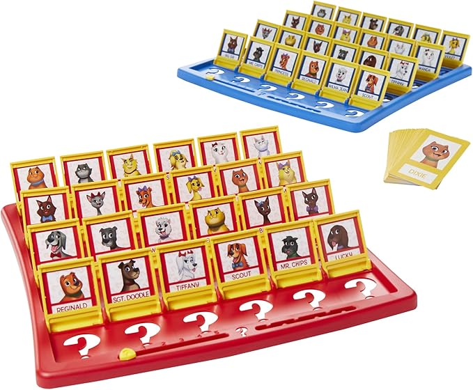 Hasbro Gaming Guess Who? Board Game, with People and Pets Cards, The Original Guessing Game for Kids, Ages 6 and Up (Amazon Exclusive)