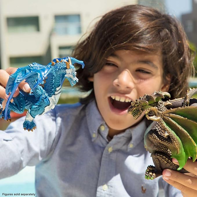 Safari Ltd. Guardian Dragon Figurine - Detailed Regal Blue 6" Model Figure - Fun Fantasy Play Toy for Boys, Girls & Kids Ages 4+