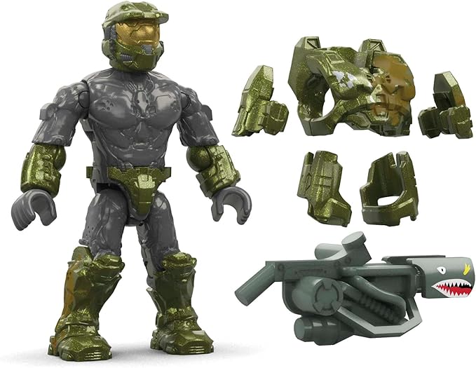 MEGA Halo Infinite Building Toys Set, Floodgate Firefight with 634 Pieces, 4 Micro Action Figures, Poseable Articulation, Accessories, Kids or Adult (Amazon Exclusive)