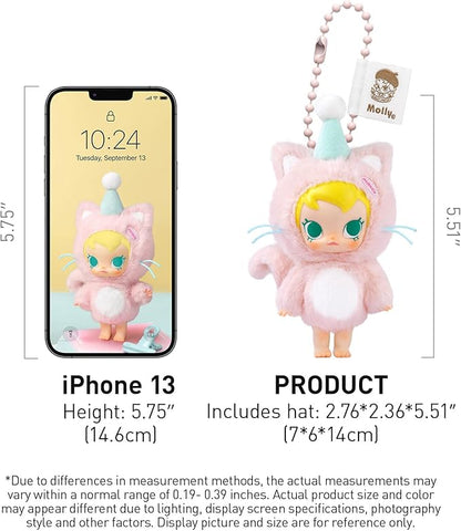 POP MART Baby Molly Pocket Friends Series-Vinyl Plush Pendant Blind Box Figures, Random Design Action Figures Collectible Toys Home Decorations, Single Box