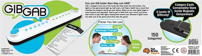 Fat Brain Toys GibGab - Fast-Paced Trivia Party Game for Kids & Adults, 2 Players
