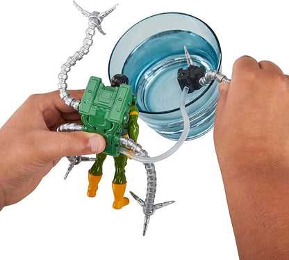 Marvel Spider-Man Aqua Web Warriors 4-Inch Doc Ock Action Figure with Refillable Water Gear Accessory, Action Figures for Boys and Girls 4 and Up