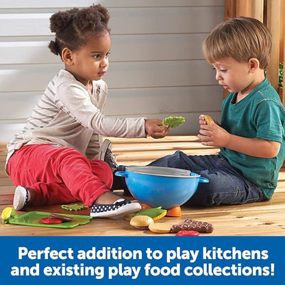 Learning Resources New Sprouts Grill It! Barbecue Set - Play Food for Kids, Kitchen Toys Accessories, Imaginative Play, Fine Motor Skills, Interactive Toddler Activities, Gifts for Boys and Girls