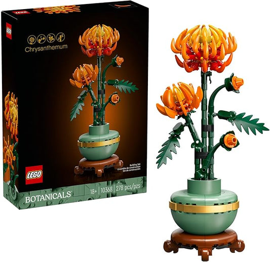 LEGO Botanicals Chrysanthemum Building Set for Adults Ages 18+ - Artificial Flower for Dinner Table Centerpieces & Decoration - Gift for Birthdays - 10368