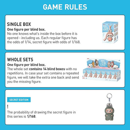 POP MART The Monster Pin for Love Series (N-Z) Mini Labubu Doll Blind Box Keychain – Vinyl Plush Pendant, Bag Charm, Collectible Holiday & Birthday Gift for Kids & Adults, Single Box