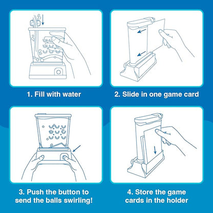 Playmonster Original Waterfuls Classic Handheld Water Games – Kids Games, Retro Travel Games, Fidget Toys for Kids, Autism Toys, 6 Interchangeable Back Panels, Screen Free Play, Portable, Ages 3+