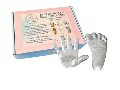 Sweet Memories Baby Hands and Feet Casting kit for Babies 0-9 Months, Makes 2-8 Casts - DIY Hand and Footprint Keepsake, Infant Imprints, New mom Baby Shower Christmas Gift