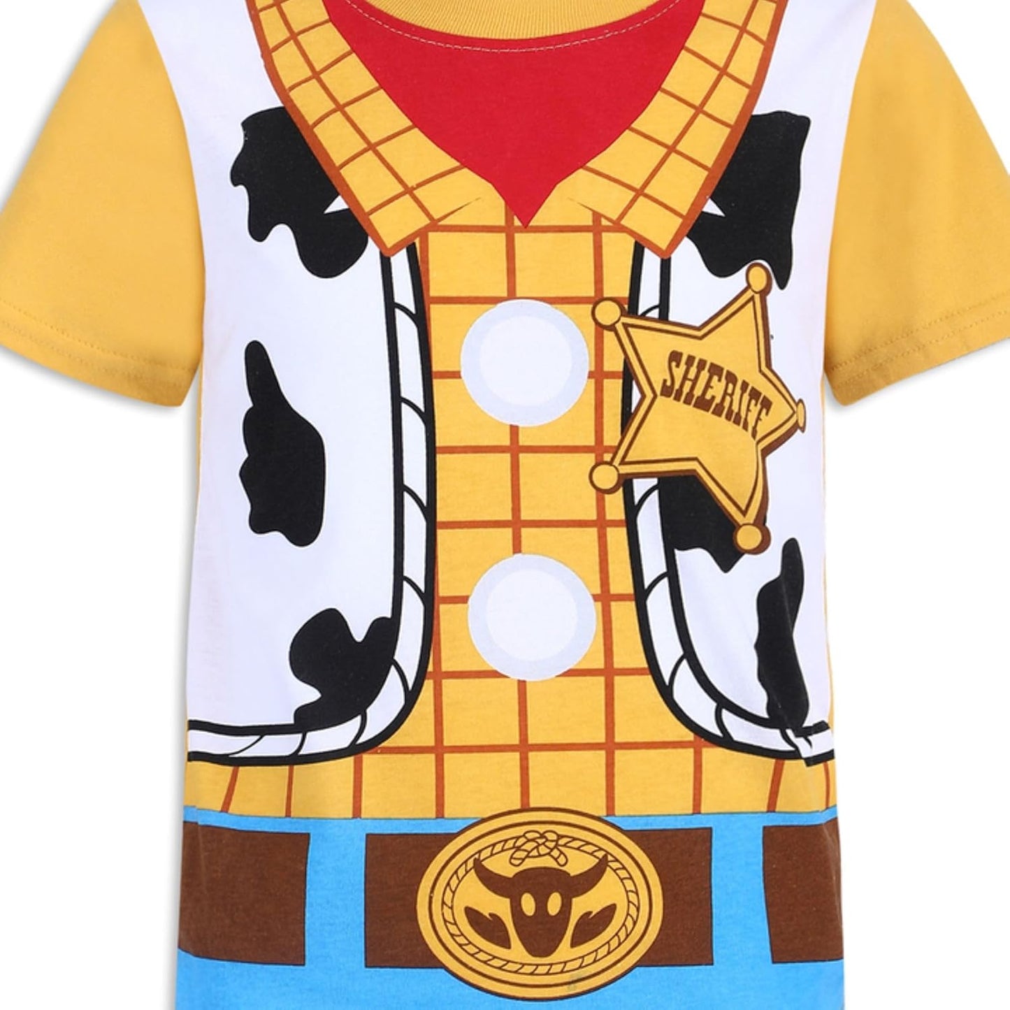 Disney Toy Story Woody and Buzz Lightyear Boys Short Sleeve T-Shirt and Pants Set for Toddler and Little Kids