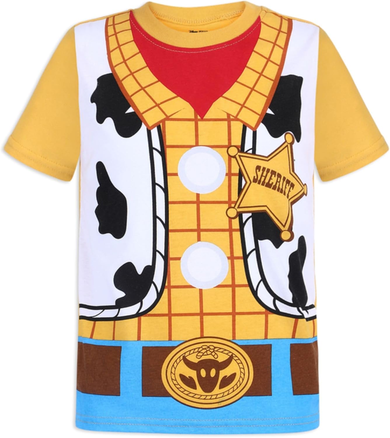 Disney Toy Story Woody and Buzz Lightyear Boys Short Sleeve T-Shirt and Pants Set for Toddler and Little Kids