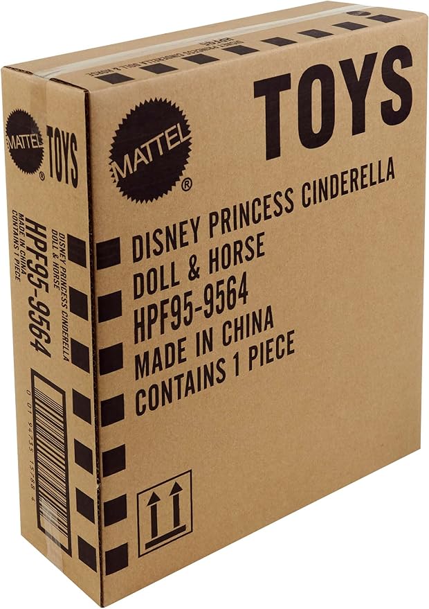 Mattel Disney Princess Toys, Cinderella Fashion Doll & Horse with Saddle, Brushable Mane & Tail & Styling Accessories, Inspired by the Movie