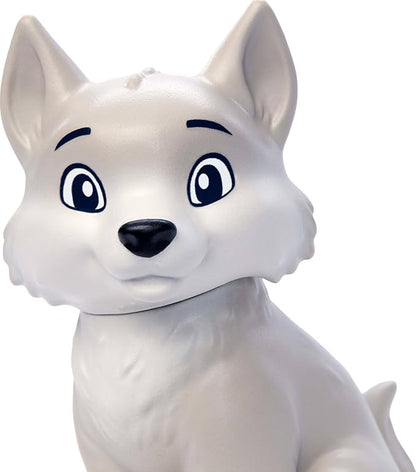 Mattel Disney Frozen Anna Fashion Doll & Wolf Cub Figure with 4 Accessories Including Animal Bed & Blanket, Inspired by Animals of Arendelle