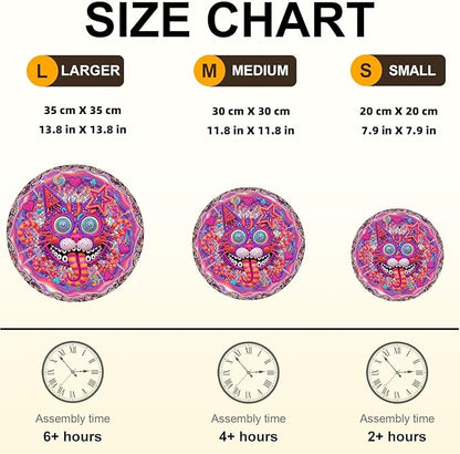 Sugar High Cat Puzzles Adults Gifts Wooden 186 Pieces 11.8 * 11.8in