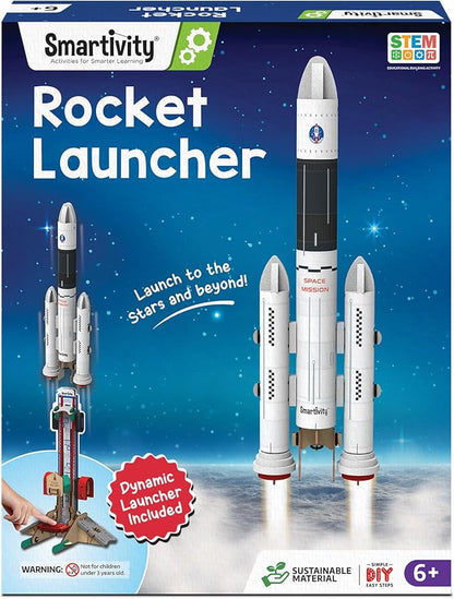 Smartivity Rocket Launcher STEM Kit for Ages 6-12 Years | Build Your Own Rocket with Launcher | Birthday Gift for Smart Kids | DIY Science Toy for Boys & Girls 6,7,8,9,10,11,12 Years Old