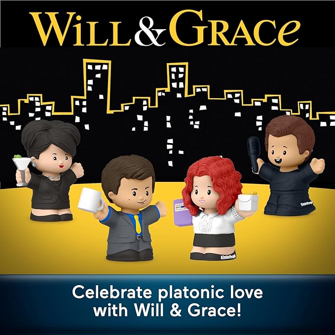 Little People Collector Will and Grace TV Series Special Edition Set for Adults & Fans, 4 Figures in a Display Package (Amazon Exclusive)