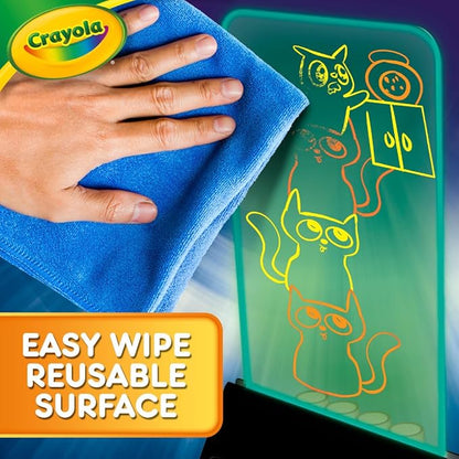Crayola Multi-Color Light Board, Light Up Drawing Toy, Desk Toy, Doodle Pad, Glow Art, Gifts, Toys Boys & Girls, Ages 6, 7, 8