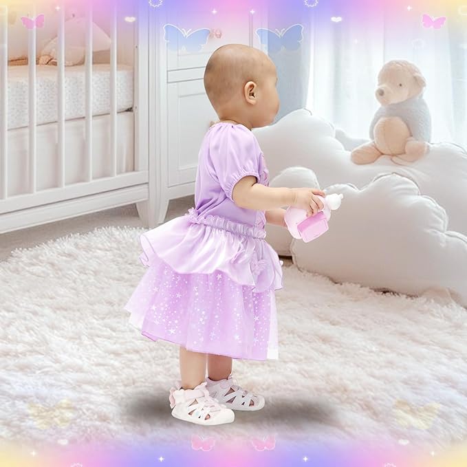 Meland Baby Princess Costume - Baby Girl Halloween Costumes for Infant Girls 6 Month-3T, Princess Dress for Toddler Dress Up