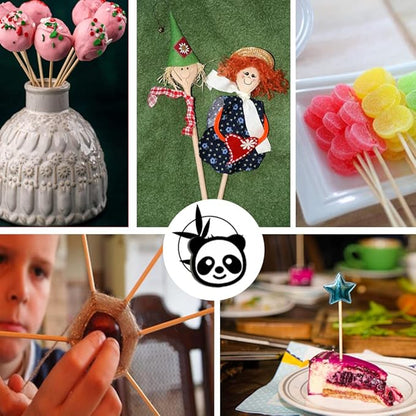 1 x 36 Inch 2 PCS Dowel Rods Wood Sticks Wooden Dowel Rods - Unfinished Bamboo Sticks - for Crafts and DIYers