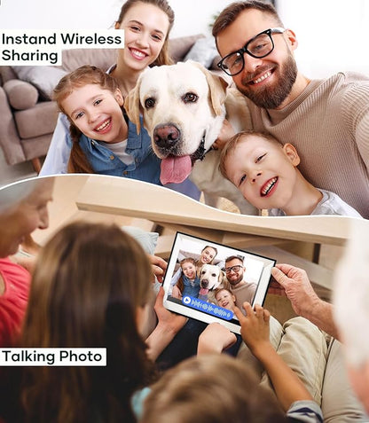 Cozyla Digital Photo Frame WiFi Smart Digital Picture Frame Unlimited Storage Share Photo with Family and Friend via App Email Google Photos Instagram Web Browser Photo Frame Electronic 10.1 Inch Mat