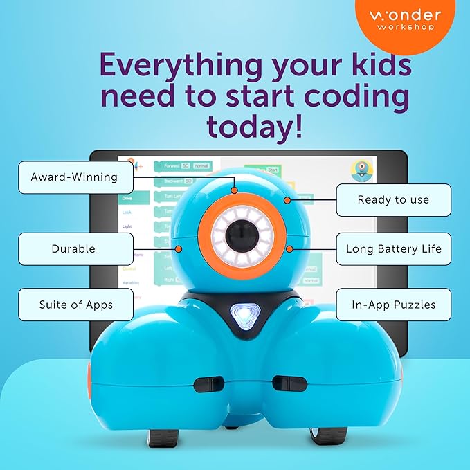 Wonder Workshop Dash Robot - Coding Robots for Kids 6+ - Voice Activated STEM Robot Toys - Interactive, Educational & Programmable