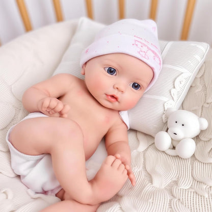 BABESIDE Lifelike Reborn Baby Dolls Silicone Full Body - Girl 12 Inch - Realistic Baby Dolls Newborn Full Body Silicone Real Life Baby Doll for 3+ Years Old Girls Gifts