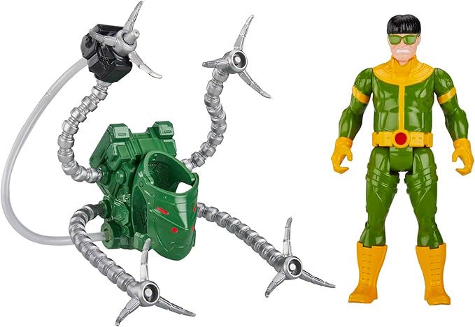 Marvel Spider-Man Aqua Web Warriors 4-Inch Doc Ock Action Figure with Refillable Water Gear Accessory, Action Figures for Boys and Girls 4 and Up