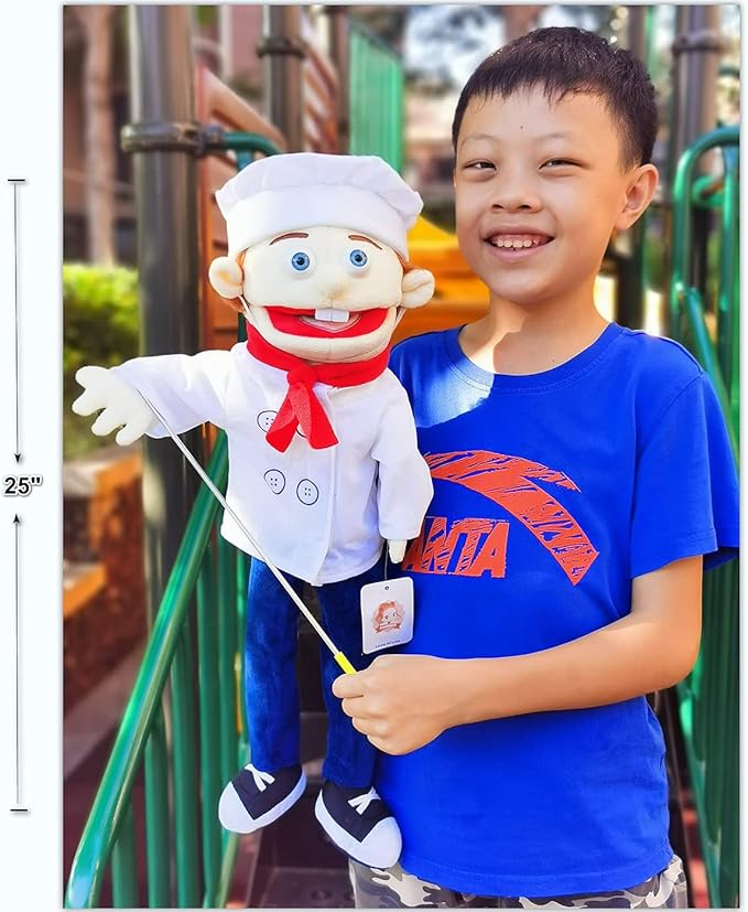 25", Rodayna Chef Puppet, Full Body, Ventriloquist Style Puppet,Hand Puppet