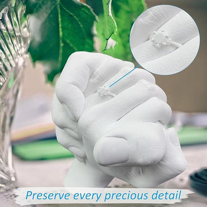 Hand Casting Kit Couples & Keepsake Hand Mold kit Couples for Holiday Activities, Molding Kits for Adults, Child, Wedding, Friends, Plaster Hand Mold Casting Kit by Godora
