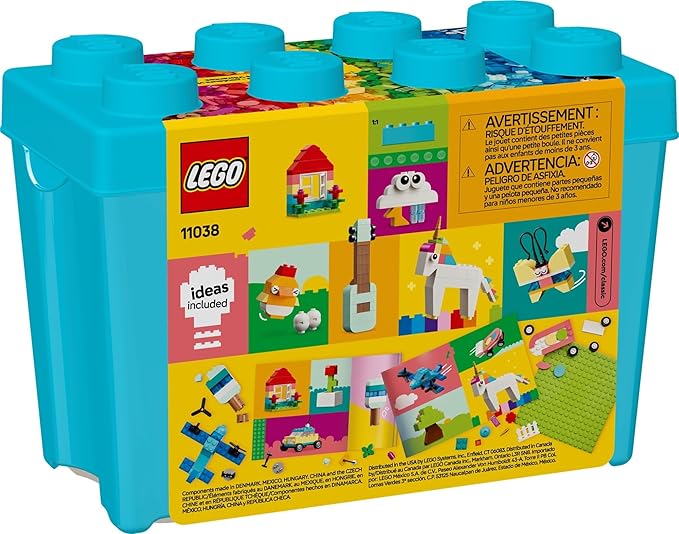 LEGO Classic Vibrant Creative Brick Box Building Blocks - Sensory & Learning Toys for Boys & Girls, Ages 4+ Years - Pretend Play Preschool Toys - Gift for Kids - 11038