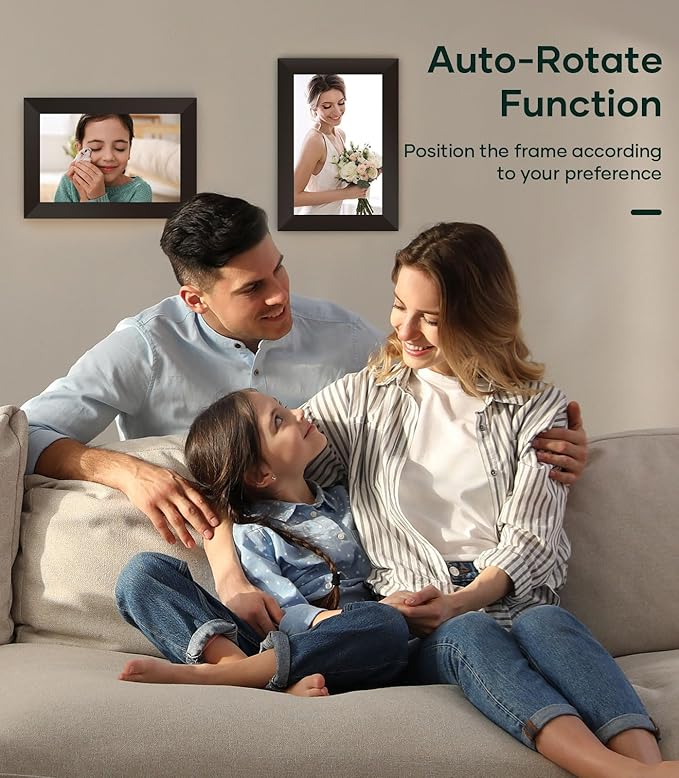 Cozyla Digital Photo Frame WiFi Smart Digital Picture Frame Free Unlimited Storage Share Photo with Family and Friend via App Email Google Photos Instagram Web Browser Photo Frame Electronic 10.1 Inch