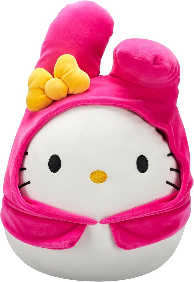 Squishmallows Original Sanrio 14-Inch Hello Kitty in My Melody Hoodie – Official Jazwares Plush (Large)