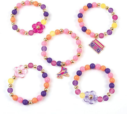 Make It Real Color Reveal DIY Bracelets Kit - Transforming Beads Craft Set for Kids