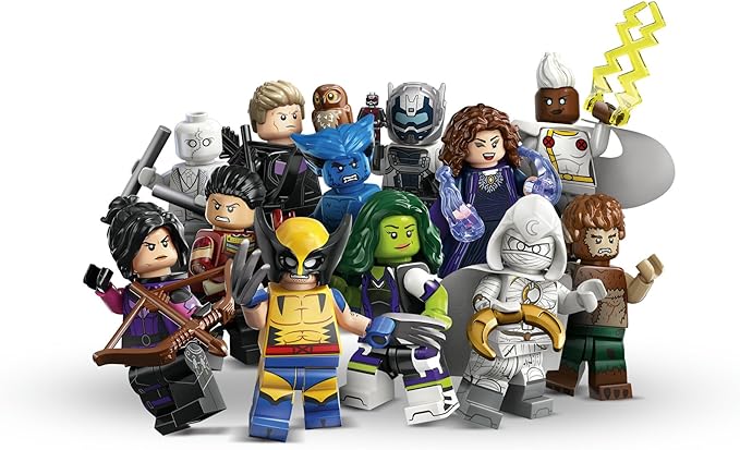 Lego Minifigures Marvel Series 2 6 Pack 66735 Mystery Blind Box, Surprise Collectible Characters for Role Play or to Add to a Minifigure or Marvel Collection, A Gift for Disney and Marvel Fans