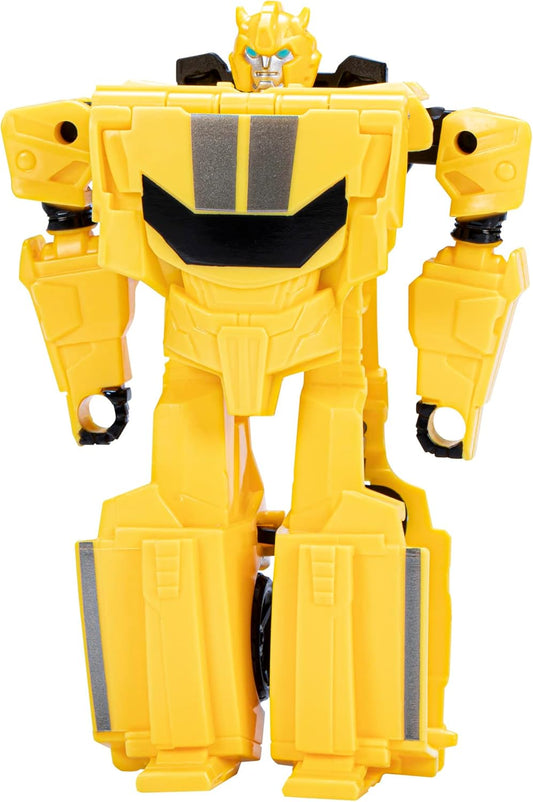 Transformers Toys EarthSpark 1-Step Flip Changer Bumblebee 4-Inch Action Figure, Robot Toys for Ages 6 and Up