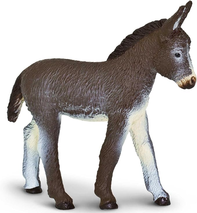 Safari Ltd. Donkey Figurine - Detailed 4" Plastic Model Figure - Fun Educational Play Toy for Boys, Girls & Kids Ages 3+
