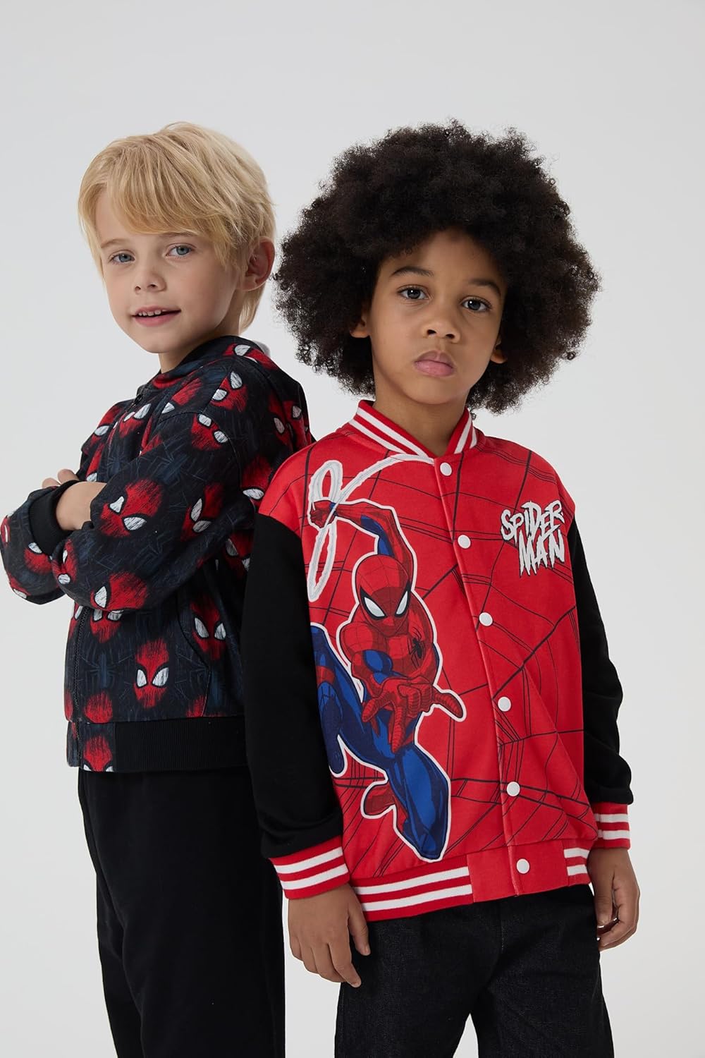 Disney Minnie Mickey Stitch Princess Frozen Elsa Marvel Jacket Lightweight Coat Button up Color Block Sweatshirt 2-14 Years