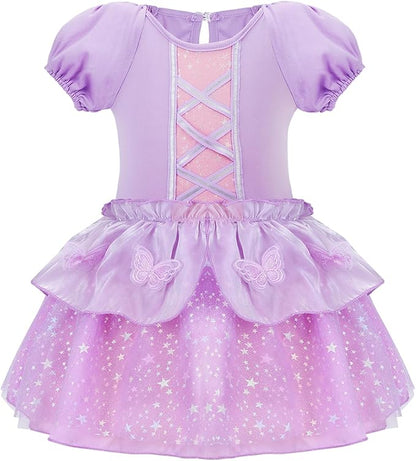 Meland Baby Princess Costume - Baby Girl Halloween Costumes for Infant Girls 6 Month-3T, Princess Dress for Toddler Dress Up