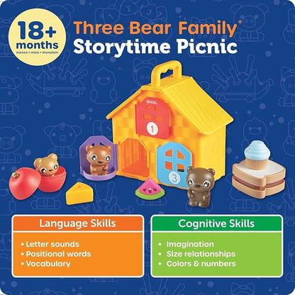 Learning Resources Three Bear Family Storytime Picnic, Shape Sorter, Fine Motor Skills, Montessori Activities, Toddler Outdoor Toys, Sensory Bin, Homeschool Supplies, Boys and Girls Gifts