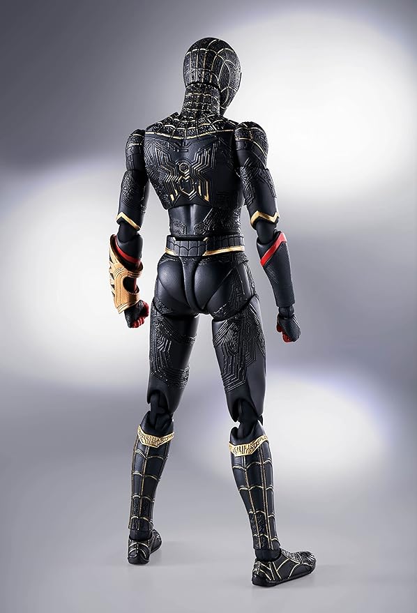 TAMASHII NATIONS - Spider-Man: No Way Home - Spider-Man (Black & Gold Suit), Bandai Spirits S.H.Figuarts Action Figure