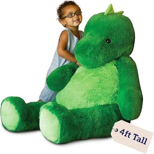 Vermont Teddy Bear Giant Dinosaur Stuffed Animal - 4 Foot T-Rex Plush Toy from Giant Cuddle Collection, Adorable Dinosaur Stuffed Animal for Kids & Adults - Perfect Giant Plush Toy for All Ages