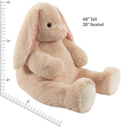 Vermont Teddy Bear Giant Bunny Stuffed Animal - 4 Ft Stuffed Bunny Plush Toy from Giant Cuddle Collection, Adorable Rabbit Animal for Kids & Adults for All Ages
