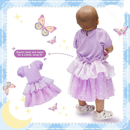 Meland Baby Princess Costume - Baby Girl Halloween Costumes for Infant Girls 6 Month-3T, Princess Dress for Toddler Dress Up