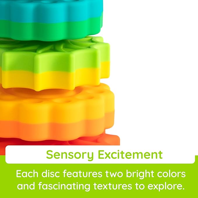 Fat Brain Toys SpinAgain, Baby Stacking & Spinning Toys for Toddlers Ages 1+