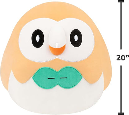 Squishmallows Original 20in Rowlet Pokémon Plush - Ultrasoft Official Jazwares Plush (Jumbo)