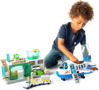 Fat Brain Toys Airport Terminal and Jet Plane Playset Airport Playset