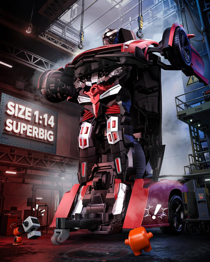 V992 Transform Remote Control Car,Transform Robot RC Cars,1:14 Scale,2-in-1 Robot Toy Car with Sound & Light,Gesture Sensing,Automatic Deformation,Great Gifts Toys for Boys and Girls 4-6 (Red)