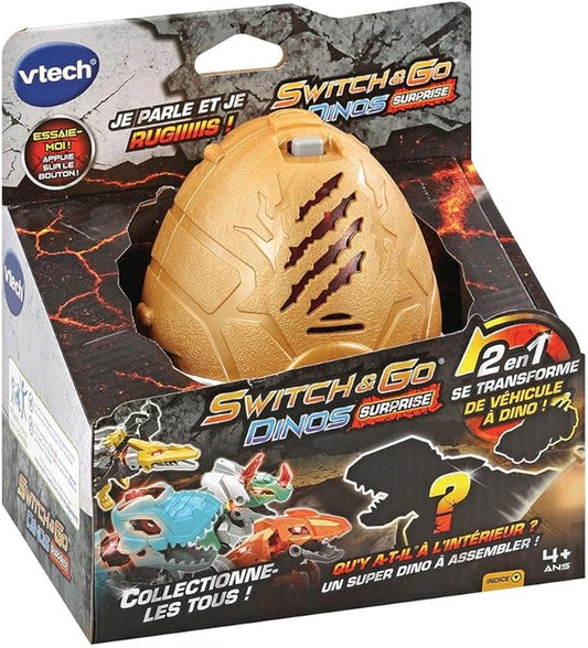 VTech - Switch & Go Dinos Surprise, Dinosaur Egg, Transformable Sound Toy, Building Game, 8 Models to Collect, Gift for Children from 4 Years