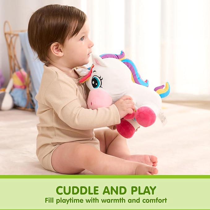 JOYIN Musical Unicorn Plush Baby Toy, Stuffed Animal with Music & Light, Baby Musical Soft Plush Toys for Infant Babies, Christmas Birthday Gifts for Boys and Girls 6+ Months