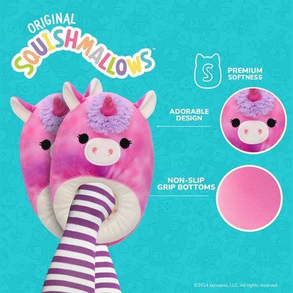 Squishmallows Slippers Plush Lightweight Warm Comfort Soft Aline Slipper House Shoes for Kids and Adults (sizes 11-1 Little Kid / 2-5 Big Kid / 5-10 Adult)